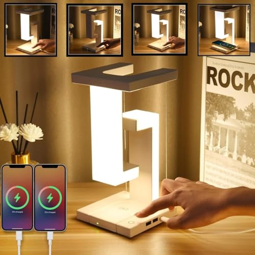 Chronos Tensegrity Smart LED Desk Lamp with Wireless Charger USB Charging Port,Touch Control, 3 Lighting Modes - Image 2