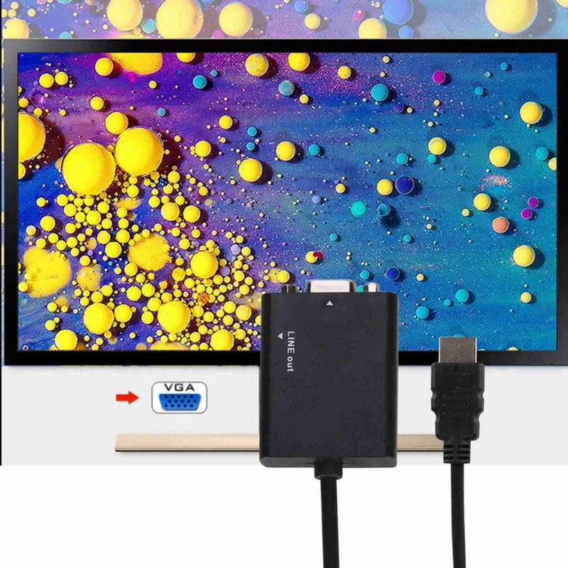 محول HDMI إلى VGA مع دعم طاقة USB والصوت كابل محول فيديو بدقة 1080 بكسل - Image 3