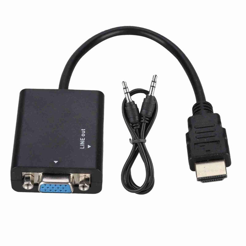 محول HDMI إلى VGA مع دعم طاقة USB والصوت كابل محول فيديو بدقة 1080 بكسل - Image 2