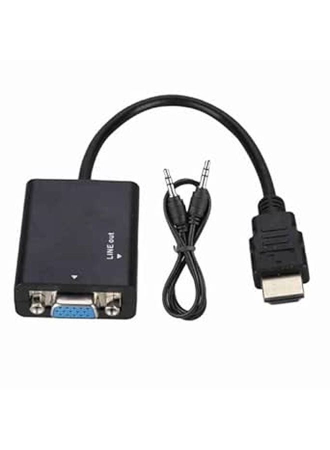 محول HDMI إلى VGA مع دعم طاقة USB والصوت كابل محول فيديو بدقة 1080 بكسل - Image 1