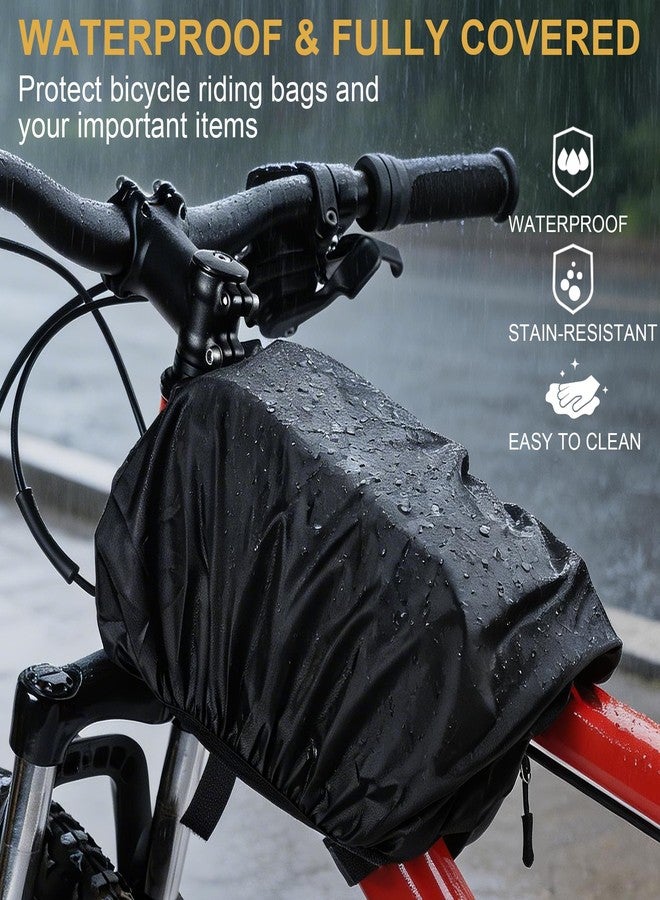 RUTU Waterproof Bike Phone Frame Bag with Touchable Screen, Bike Accessories Pouch with 2 Side Flap Pockets for Road Mountain Cycling, Double Zipper Large Capacity Bicycle Riding Bag for Phones up to 7” - Image 4