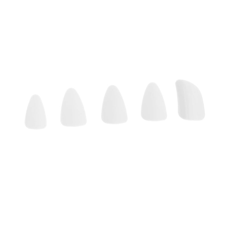 White Nylon Lute Nails 5 Pieces Comfortable Portable for Guzheng String Instruments - Image 2