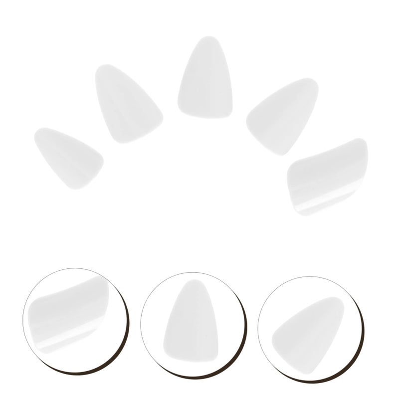 White Nylon Lute Nails 5 Pieces Comfortable Portable for Guzheng String Instruments - Image 5