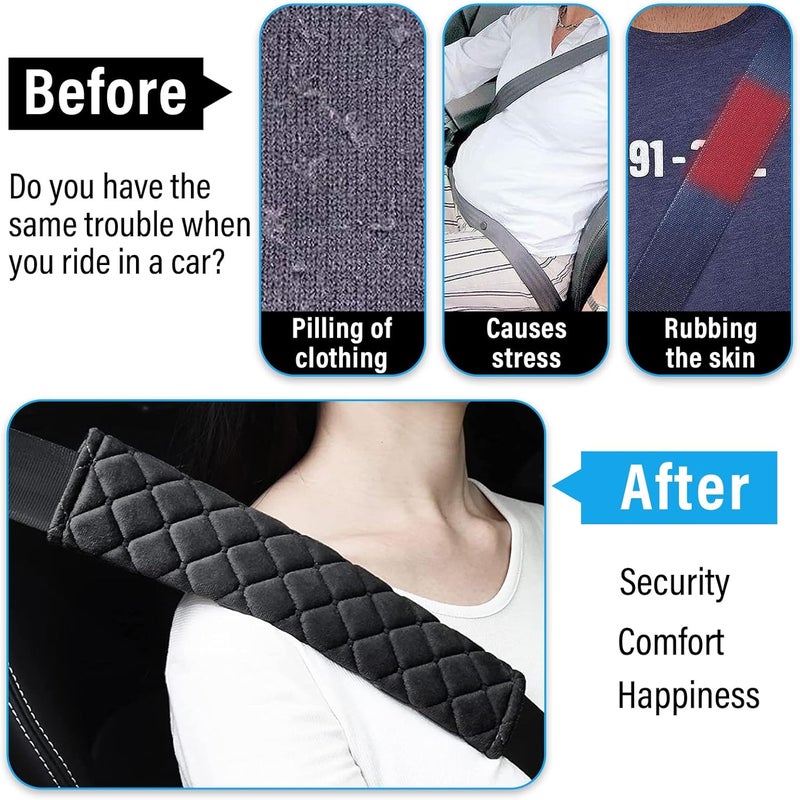Kewucn Extra Long Seatbelt Cover - Black - Image 4