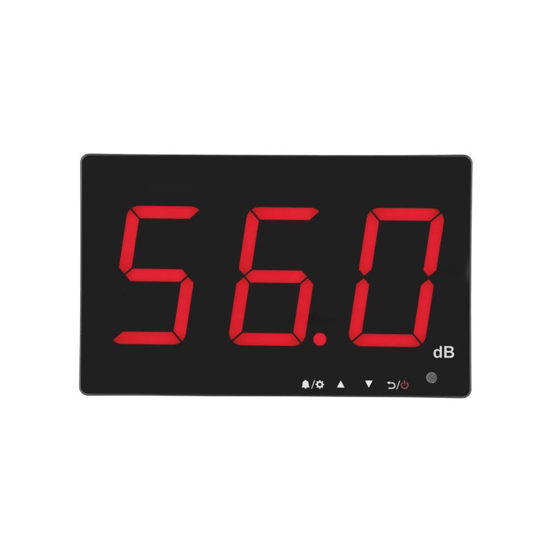 مقياس مستوى الصوت بشاشة LCD مقاس 9.6 بوصة ورد فوري 30-130 ديسيبل، قارئ مستوى الضوضاء قابل للتثبيت على الحائط للمدرسة المنزل الشارع - Image 5