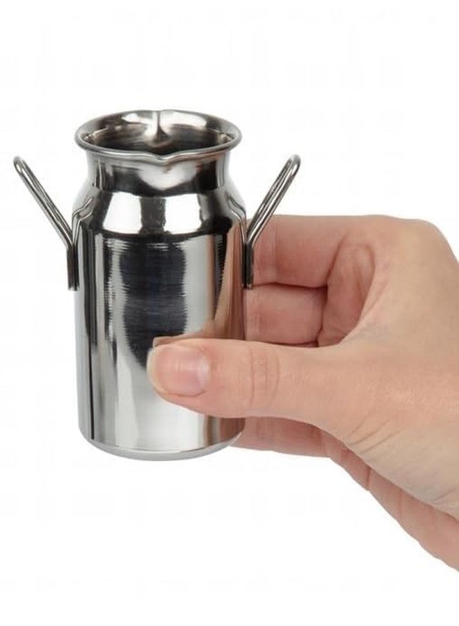 Dynore Mini Stainless Steel Milk Churn Can - Traditional Milk Storage Container with Handles | Vintage-Style Metal Pot for Kitchen Decor, Gifting, and Functional Use (Food-Grade Steel)- Set of 1 Pcs - Image 3