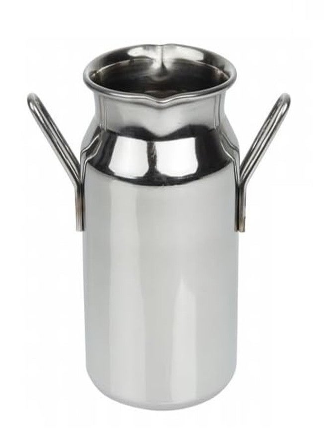Dynore Mini Stainless Steel Milk Churn Can - Traditional Milk Storage Container with Handles | Vintage-Style Metal Pot for Kitchen Decor, Gifting, and Functional Use (Food-Grade Steel)- Set of 1 Pcs - Image 1