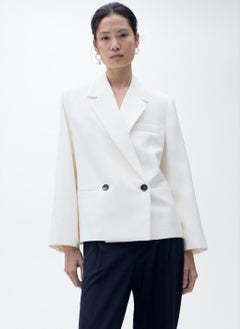 MANGO Contrast Double-Breasted Blazer  - Image 1