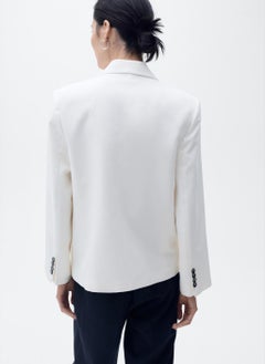 MANGO Contrast Double-Breasted Blazer  - Image 2