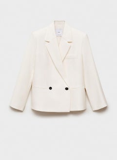 MANGO Contrast Double-Breasted Blazer  - Image 5