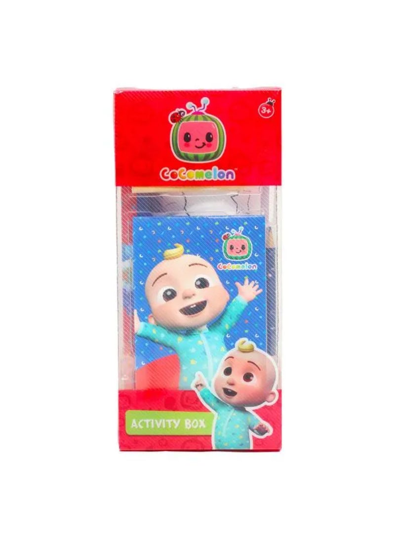 Cocomelon First Kid Cocomelon Kids Activity Box with Metal Pencil Case Multicolor FK-COC-2204 - Image 2
