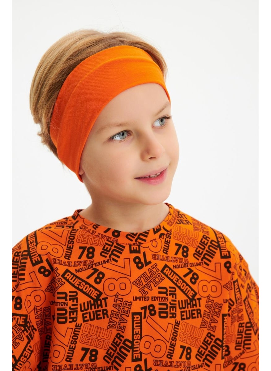 Babygiz Orange Men's Cotton Combed Non-Slip Anti-Sweat Flexible Hair Band  - Image 2