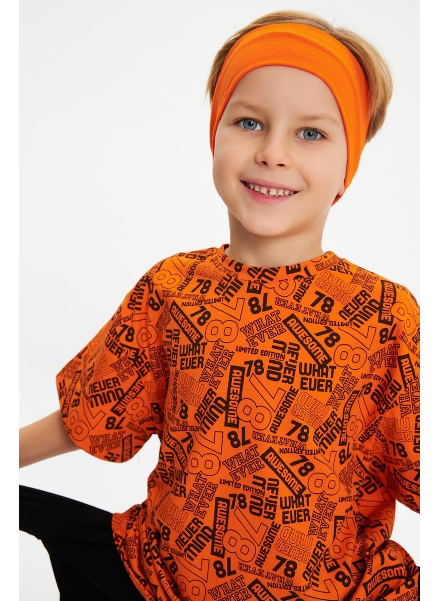 Babygiz Orange Men's Cotton Combed Non-Slip Anti-Sweat Flexible Hair Band  - Image 1