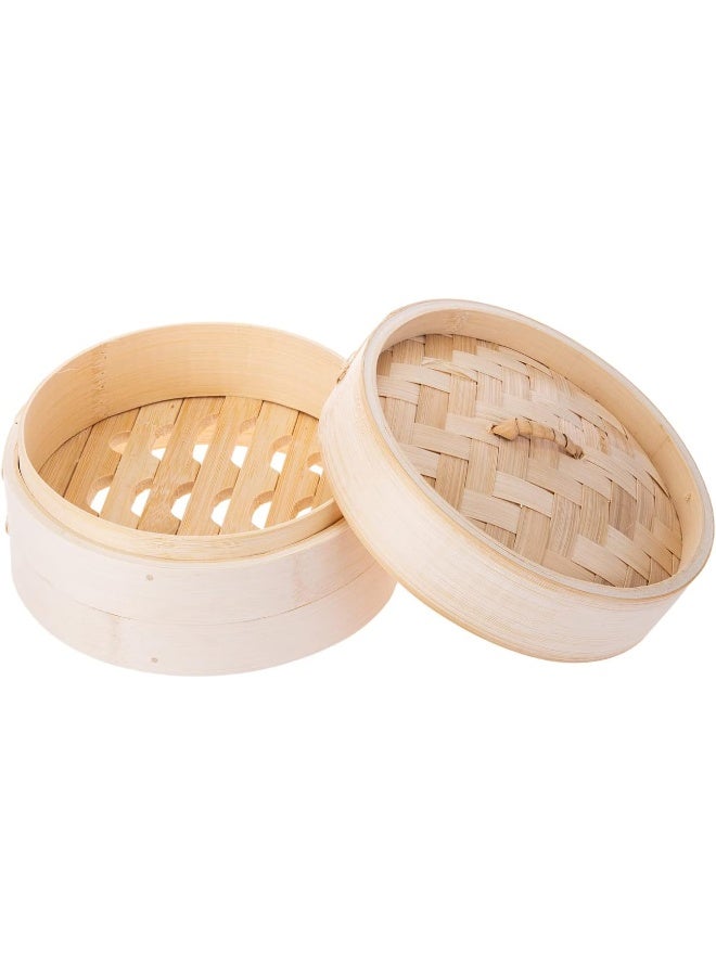 AKDC Round Steamer 15Cm X 15Cm X 9Cm Bamboo Brown - Image 2