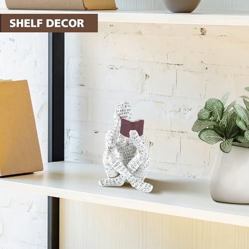 GRAPMKTG Home Decor Pulp Reading Women Thinker Statue Aesthetic Sculpture Room Decor Modern Abstract Decoration on Shelf Table Desk for Living Room Office Bedroom A - Image 5