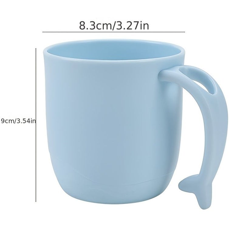 Pink 1pc كوب غسول الفم على شكل دلفين لطيف، تصميم كرتوني إبداعي، مقاوم للسقوط، هدية للمنزل والحمام. - Image 3