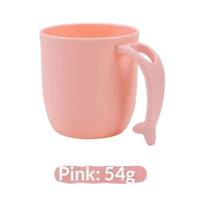 Pink 1pc كوب غسول الفم على شكل دلفين لطيف، تصميم كرتوني إبداعي، مقاوم للسقوط، هدية للمنزل والحمام. - Image 4