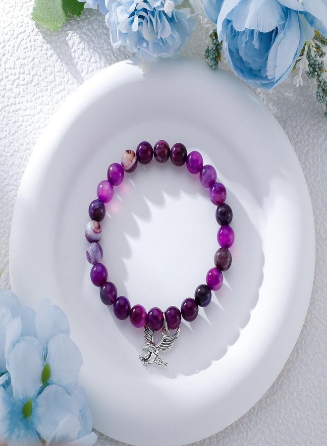 Fullrainbow Eagle Scout Gifts Eagles BraceletEagles Jewelry Inspirational Gifts (Purple Eagle Bracelet) - Image 4