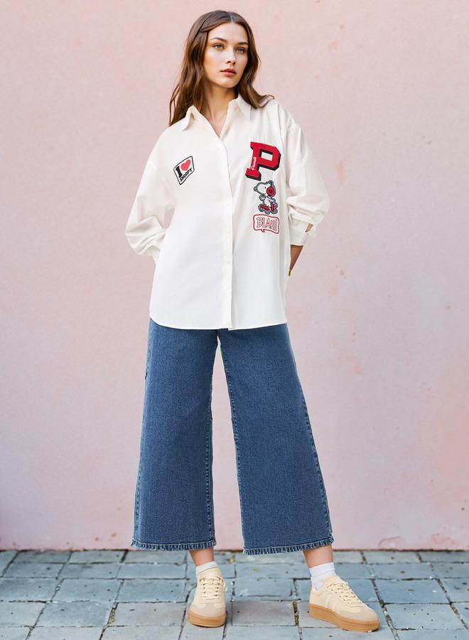 اس بي كاركترز قميص سنوبي بأكمام طويلة مطرز - Image 2