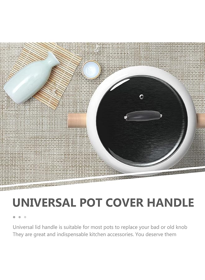 KASTWAVE 3Pcs Pot Lid Handles Stainless Steel, Pot Lid Top Grip Knob Heat Resistant Universal Cookware Lid Cover Knob Replacement Kitchen Cookware Universal Replacement Pan Lid Holding Handles - Image 4