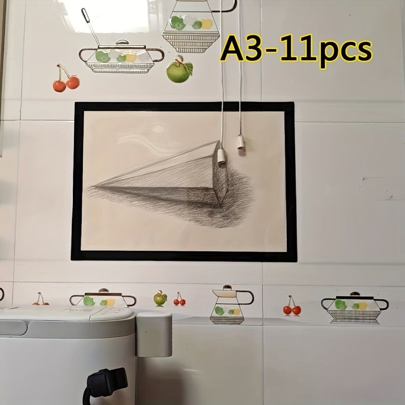 Black A3 Diamond Painting Frame 11pcs Magnetic Waterproof Poster Frame For Home Office Decoration - Image 5