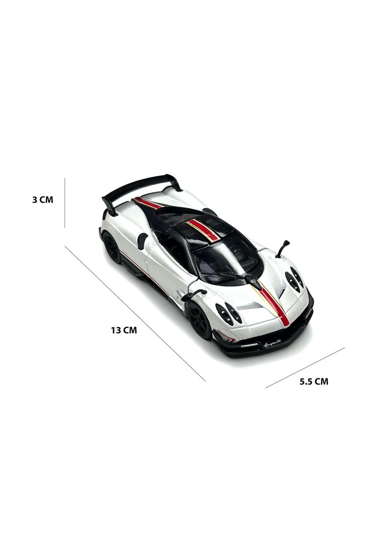 Kinsmart 1:38 Scale Door Openable Pull Back Action 2016 Pagani Huayra BC with Printing Diecast Alloy Metal Car  - Image 4