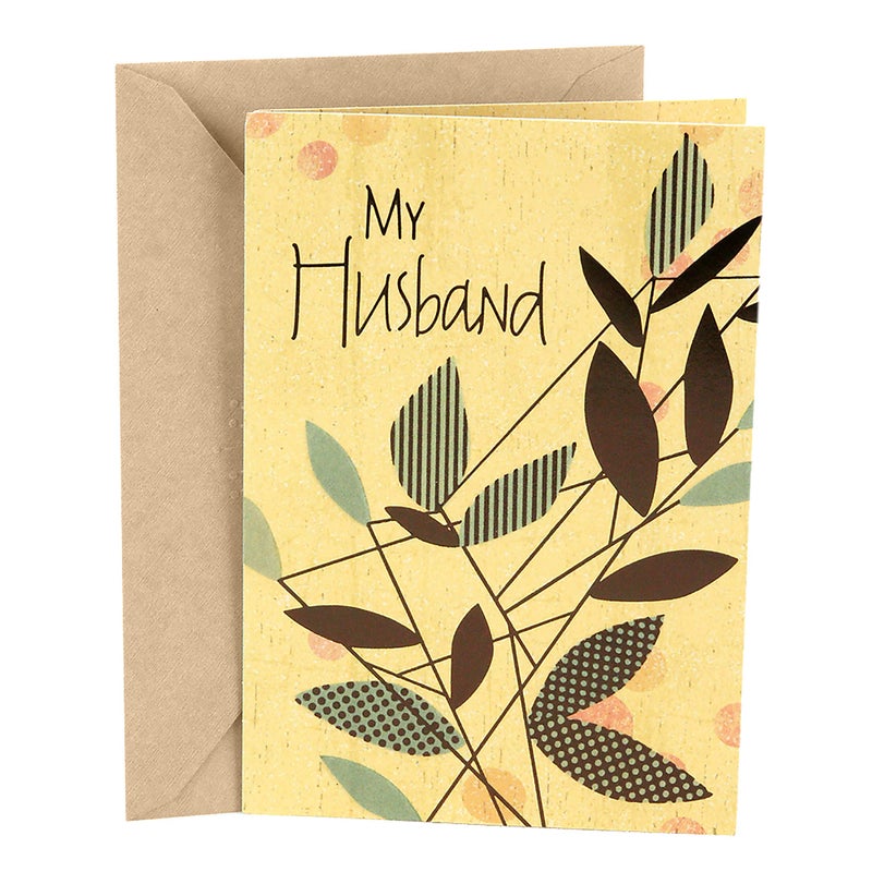 Hallmark Birthday Card for Husband (Branches and Leaves) - Image 1