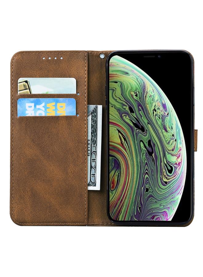 erorex Case For iPhone X / XS Retro Skin Feel Butterflies Embossing Horizontal Flip Leather Case with Holder & Card Slots & Wallet - Image 4