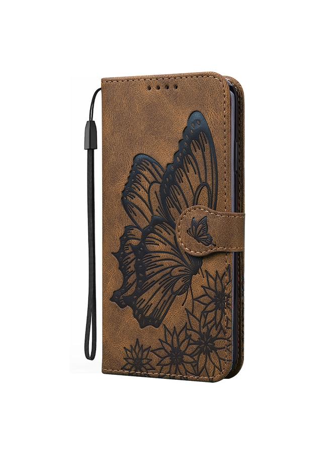 erorex Case For iPhone X / XS Retro Skin Feel Butterflies Embossing Horizontal Flip Leather Case with Holder & Card Slots & Wallet - Image 2