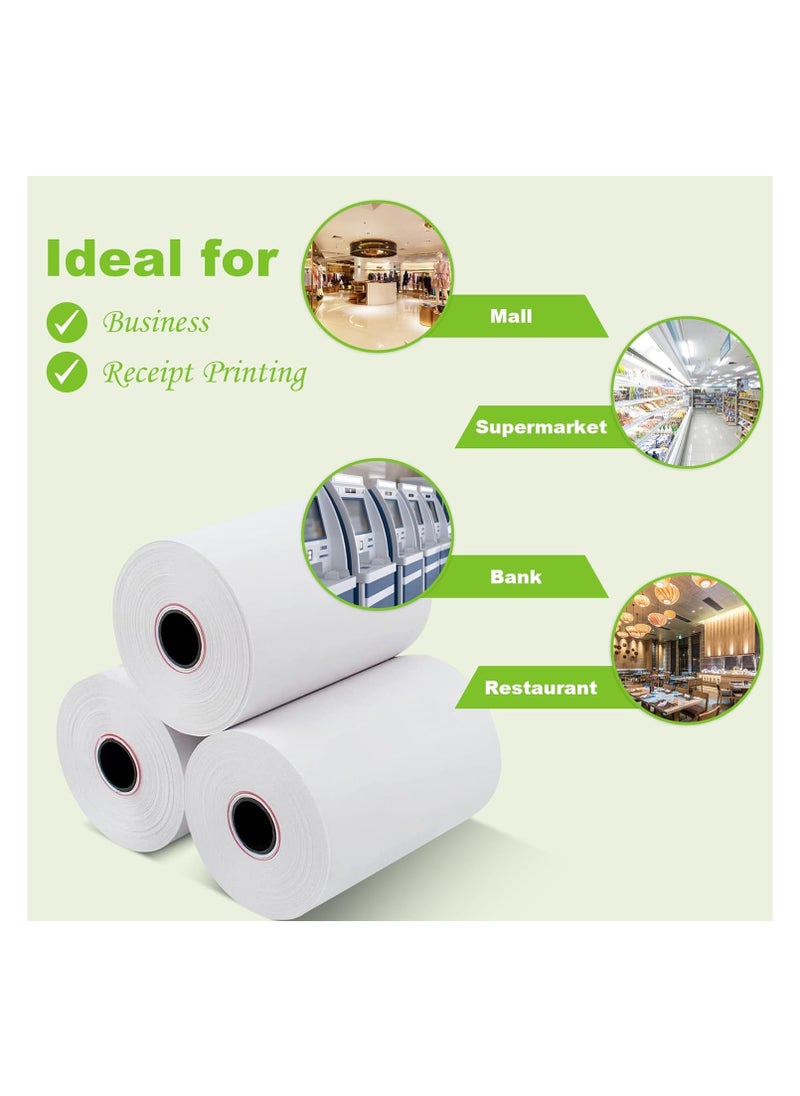 FATI ACCESSORIES - FATI 57x40 mm Thermal Paper Till Rolls, Cash Register Receipt, for PDQ POS EPOS EFTPOS, Credit Card Machine (10 Pcs) - Image 1