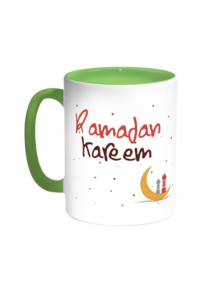 RYN Ramadan Kareem Printed Coffee Mug Green/White 11ounce