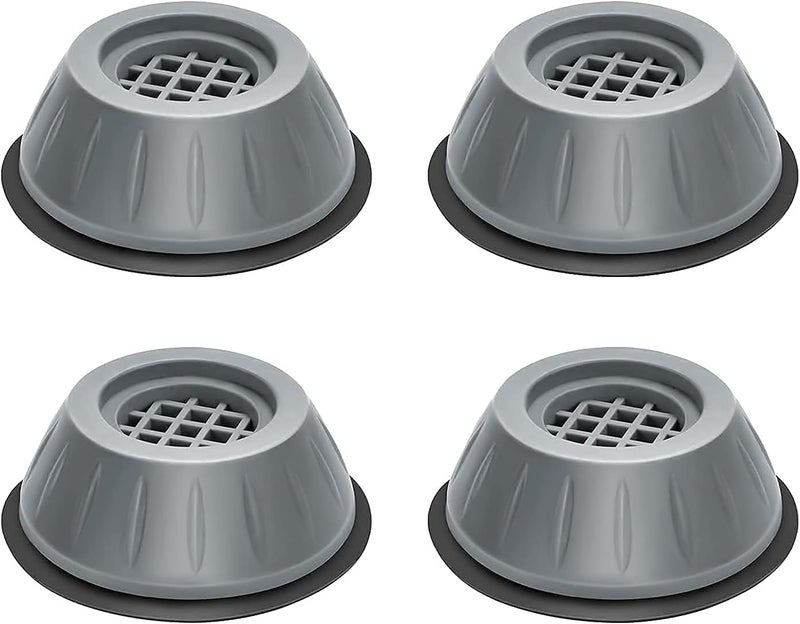 KBS Washing Machine Anti Vibration Stand with Suction Cup Kitchen Accessories Items Refrigerator Furniture Riser Leg Pad(4 Piece). (Round Washing Machine Pad) - Image 1