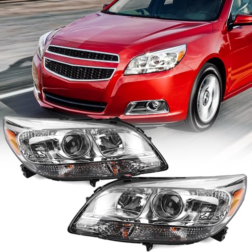 VLINCAR for Chevy Malibu 2013 2014 2015 Pair Headlight Assembly 2016 Malibu Limited Head Light Replacement Halogen Headlamp Left&Right Side 23294938 23294939 - Image 1