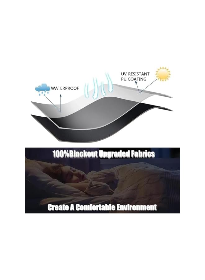 The Bros Portable Blackout Curtains 1.45mX3m,100% Blackout Blinds for Windows, No Need for Drilling, Portable Window Curtains,Fits Any Size Shape, Temporary Blackout Blinds for Bedroom (1) - Image 5