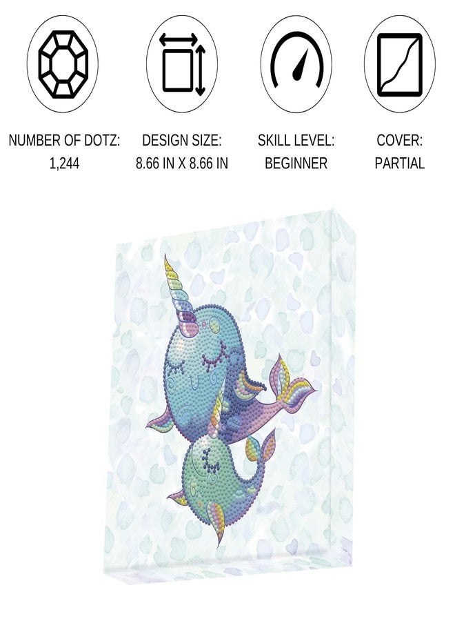 DIAMOND DOTZ Dotz Box, Narwhal Dreams, Diamond Painting Kit for Adults, 8.7''x8.7'' - Image 2