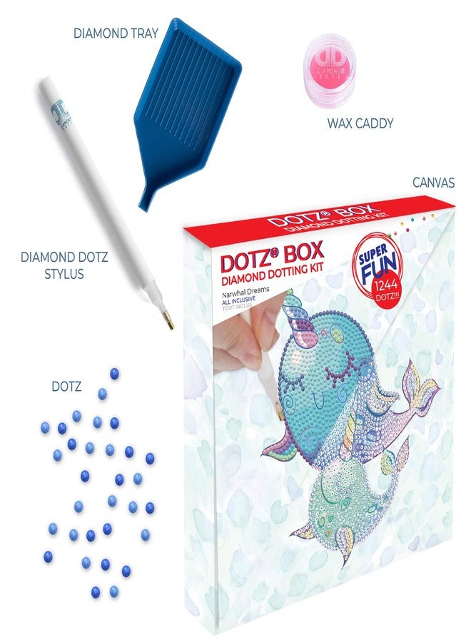 DIAMOND DOTZ Dotz Box, Narwhal Dreams, Diamond Painting Kit for Adults, 8.7''x8.7'' - Image 5