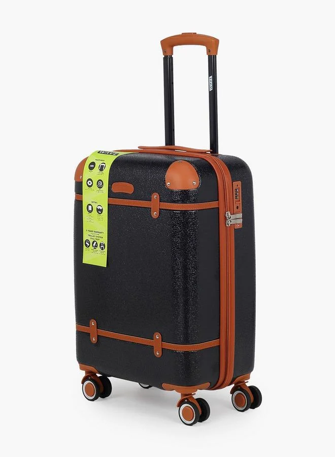 Wave 3-Piece Hardcase Luggage Trolley Set With Lock