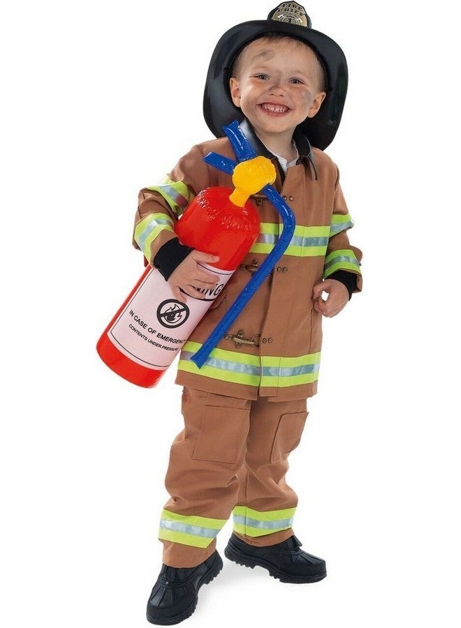 زي رجل إطفاء بني للأطفال (غير متضمن القبعة)، للأطفال لحفلات ذات طابع خاص وهالوين