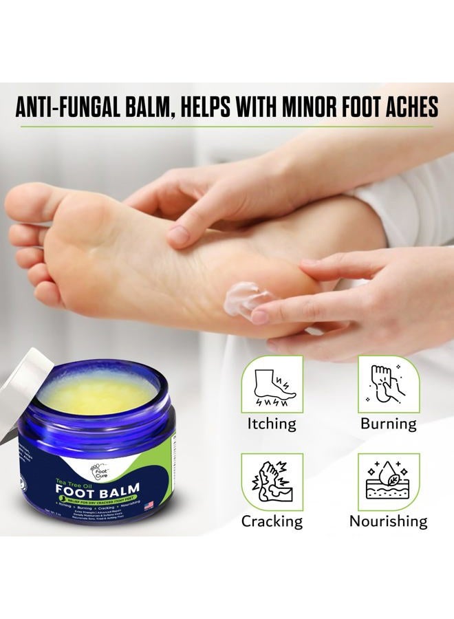 Foot Cure Antifungal Cream - For Itchy Feet and Skin Fungus Relief - Extra Strength Treatment for Athlete's Foot, Ringworm, and Jock Itch. Moisturizer for Dry Cracked Feet infused with Tea Tree Oil Made in USA - Image 5