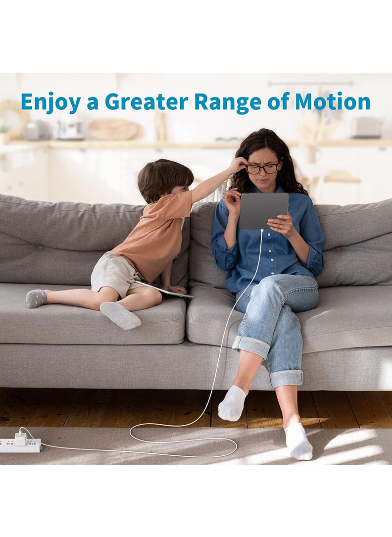 Theodor USB-C To USB-C Fast Charging And Data Syncing Cable - USB C-C Fast Charger Cord (2-Meter)-White  - Image 5