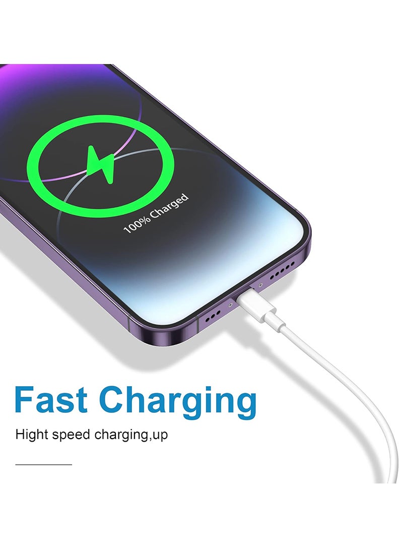 Theodor USB-C To USB-C Fast Charging And Data Syncing Cable - USB C-C Fast Charger Cord (2-Meter)-White  - Image 3