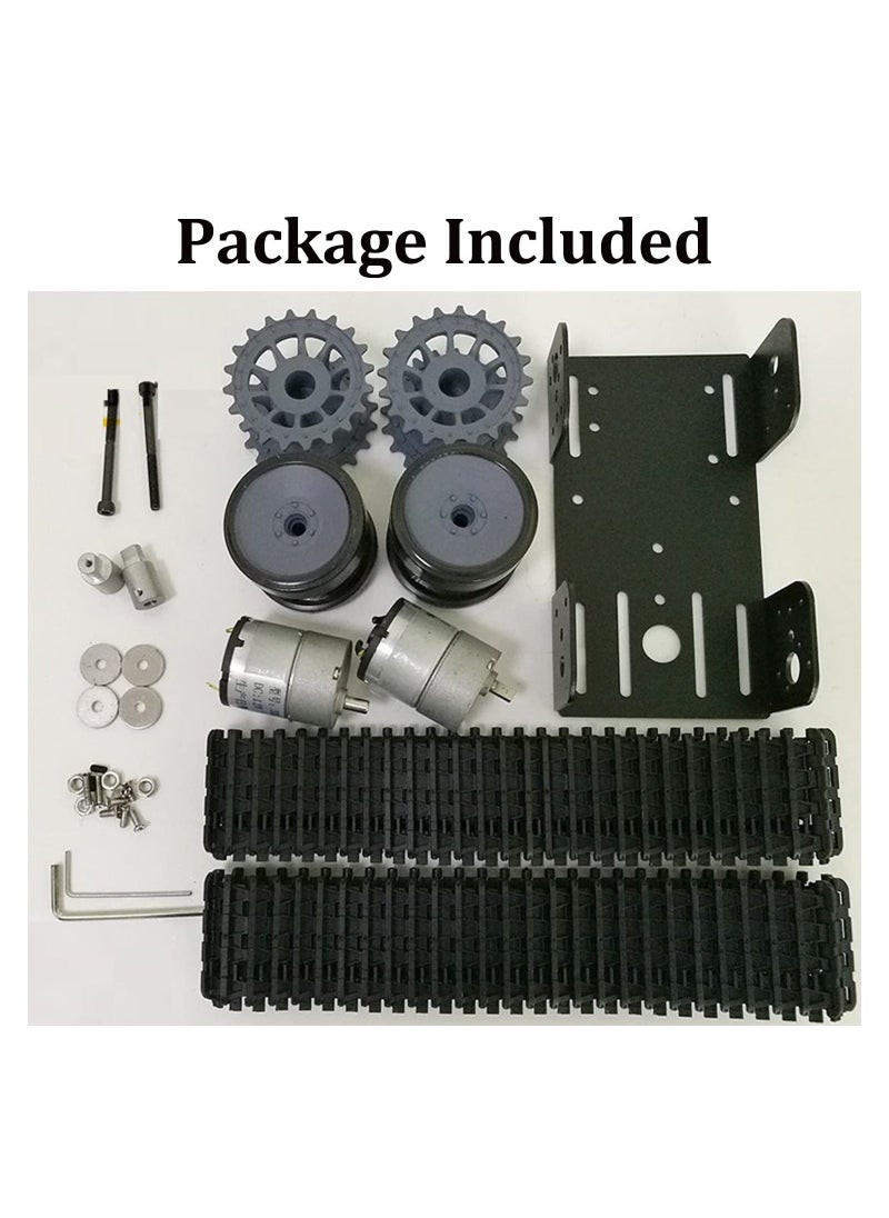Y&D - Geek DIY Tracked Robot Chassis Smart Tank Car Kit with 2Pcs Motor, Remote Control Caterpillar Moving Robotic Platform Plastic Tracks for Arduino/Raspberry Pie/Microbit/Python/Steam - Image 1