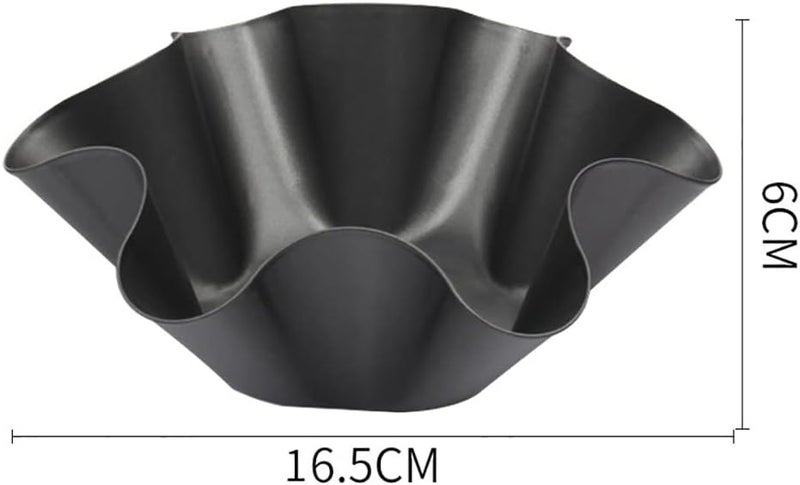GSHLLO 2 Pcs Carbon Steel Tortilla Bowls Tortilla Shell Maker Molds Taco Bowl Pans Salad Bowl Makers Baking Bowls Trays for Kitchen - Image 2