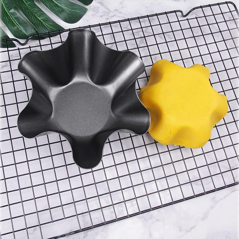 GSHLLO 2 Pcs Carbon Steel Tortilla Bowls Tortilla Shell Maker Molds Taco Bowl Pans Salad Bowl Makers Baking Bowls Trays for Kitchen - Image 4