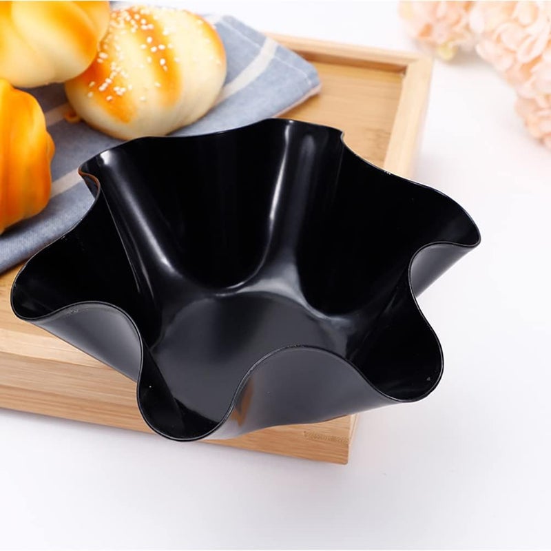 GSHLLO 2 Pcs Carbon Steel Tortilla Bowls Tortilla Shell Maker Molds Taco Bowl Pans Salad Bowl Makers Baking Bowls Trays for Kitchen - Image 5