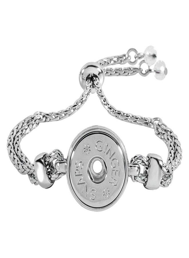 Ginger Snaps Rubber Stopper Adjustable Bracelet | Interchangeable Snap Jewelry Collection | Button Charms for Necklaces, Bracelets & Rings | Standard Size | SN95-53