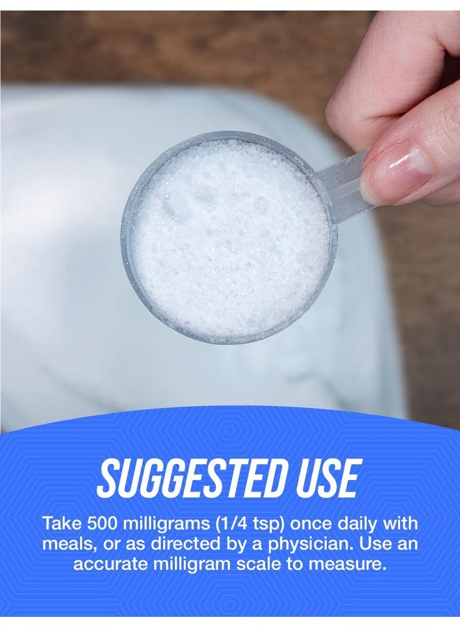 BulkSupplements.com Calcium Acetate Powder - Calcium Supplement - Food Grade & Gluten Free, 500mg (125mg Calcium) per Serving, 500g (1.1 lbs) (Pack of 1) - Image 4