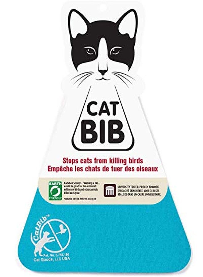 CatBib طوق كات بيب لحماية الطيور للقطط، يمنع القطط من اصطياد وقتل الطيور، مريلة ملونة مضادة للصيد لحماية الطيور وغيرها من الحيوانات البرية (صغير، فيروزي) - Image 1