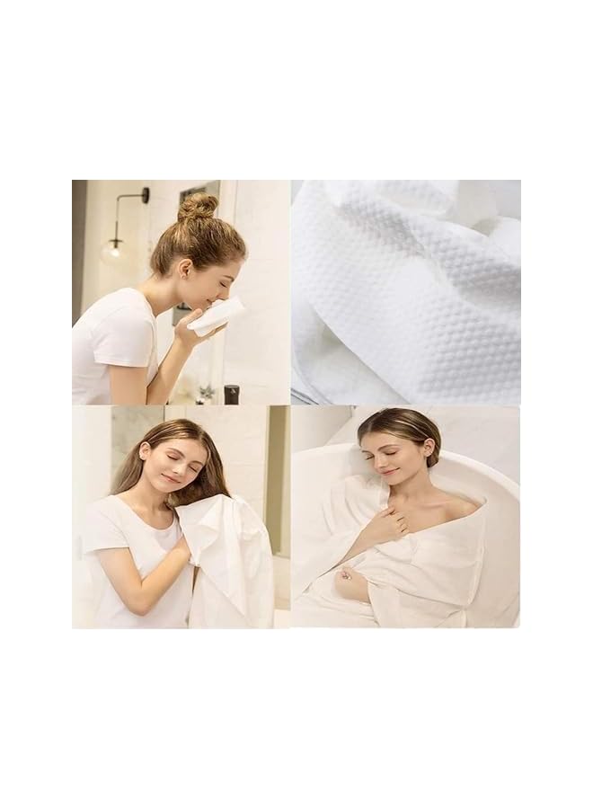 The Bros 10 مجموعات من المناشف القابلة للاستخدام مرة واحدة، 70x140 سم 28*58 سم، مجموعة مناشف قابلة للاستخدام مرة واحدة للسفر، الصحة والسلامة، مناشف صالون قطن سميك، مناشف غسيل، مناشف للجسم، مناشف استحمام لفنادق الحمام والشاطئ والسباحة والتخييم - Image 5