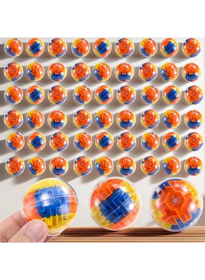 3 Pieces Colorful 3D Round Maze Puzzle Ball Brain Teaser Toy For Relaxation And Quick Thinking - Image 2